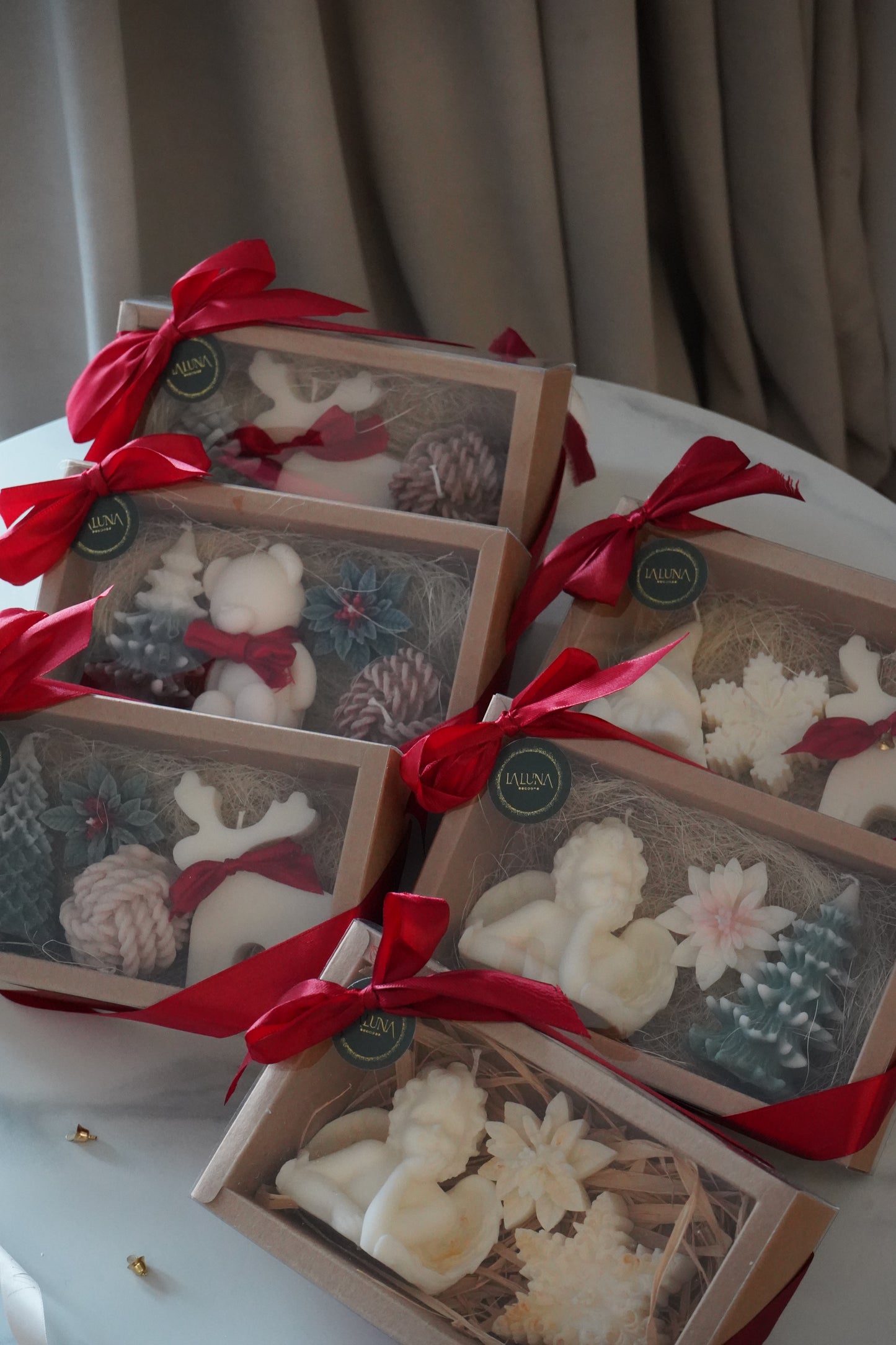 Set Cadou Crăciun Merry - trei lumanari decorative parfumate