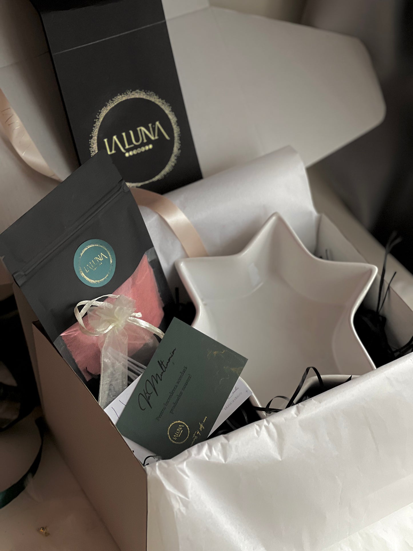 PearlCandle - Set cadou Crăciun ceara perlata pentru lumânări cu recipient in forma de stea