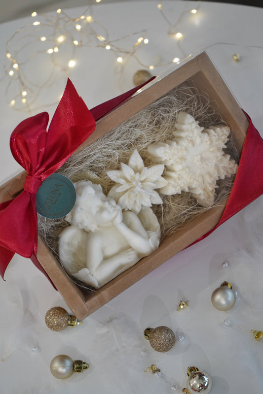 Set Cadou Elegant - lumânări parfumate cu aromă de vanilie și condimente dulci