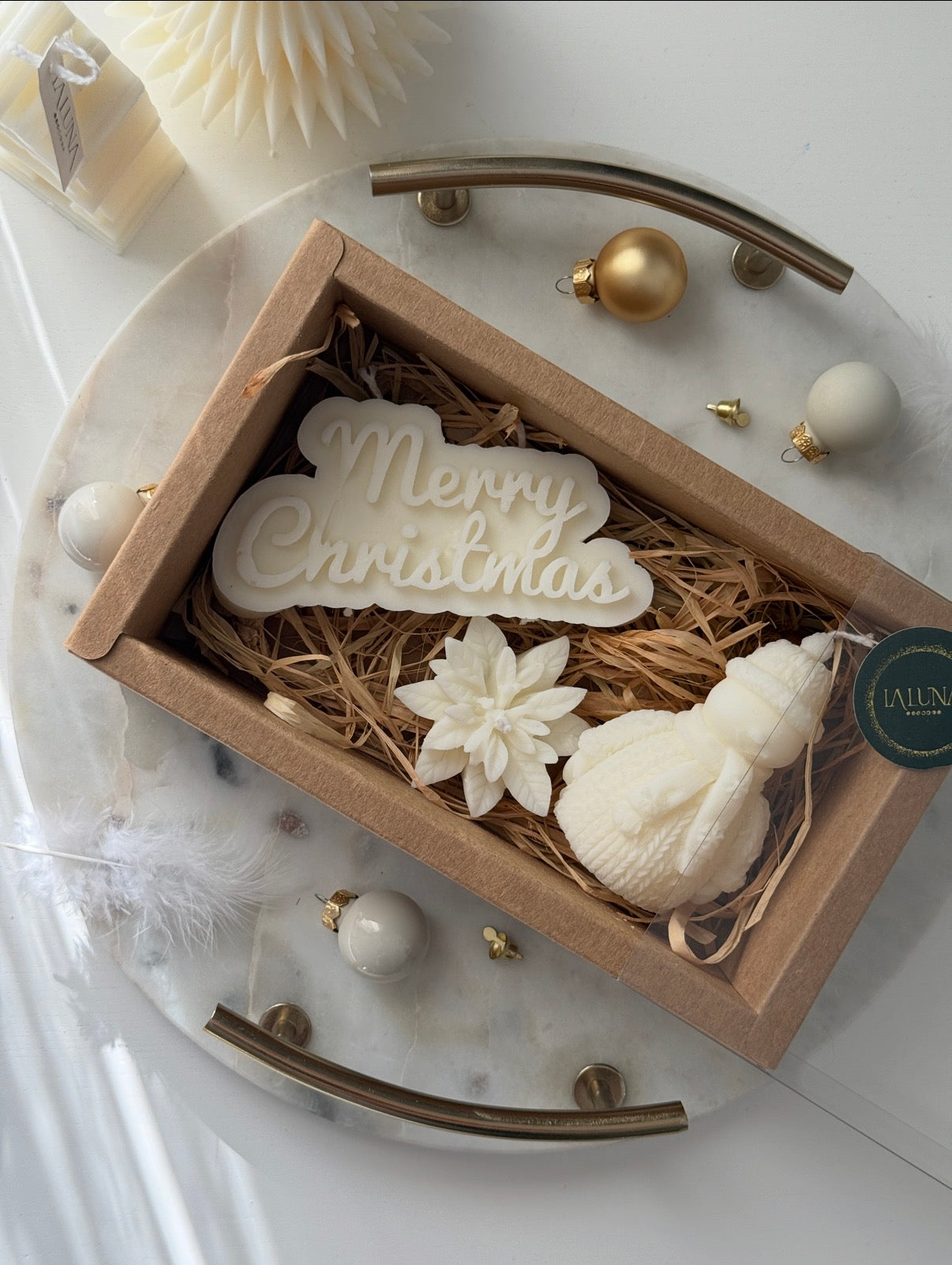 Set cadou 3 lumânări parfumate - modele diferite (Crăciun & Secret Santa)